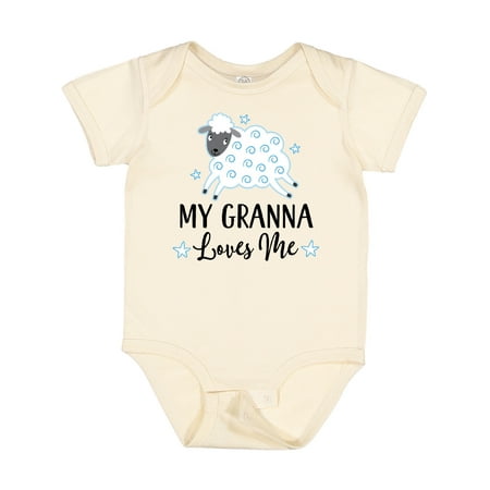 

Inktastic My Granna Loves Me Lamb Boys or Girls Baby Bodysuit