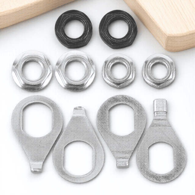 WRITWAA 6Jgo Conjunto De Tuercas Para Eje Y Arandelas Pulidas Para Bicicletas De