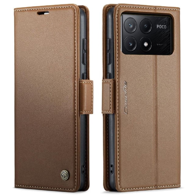Funda tipo cartera Xiaomi Poco X6 Pro 5G con cierre magnético, RFID, tarjetero, soporte, carga inalámbrica