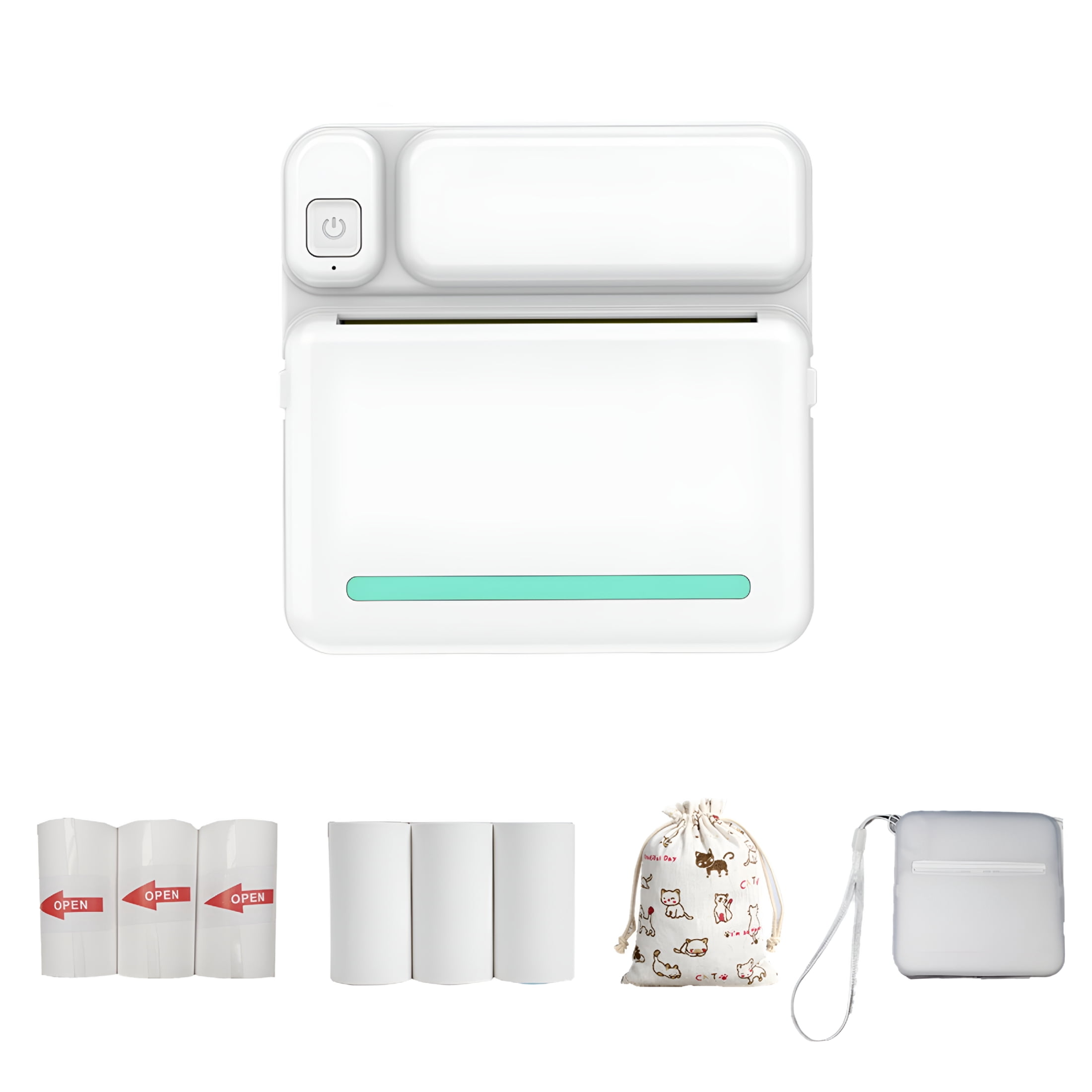 GJX 2026 New Thermal Portable Wireless Printer 57Mm Mini Wireless Pos Thermal Image Photo Printer for Android Ios Mobile Phones Bluetooth Printers for Home Use