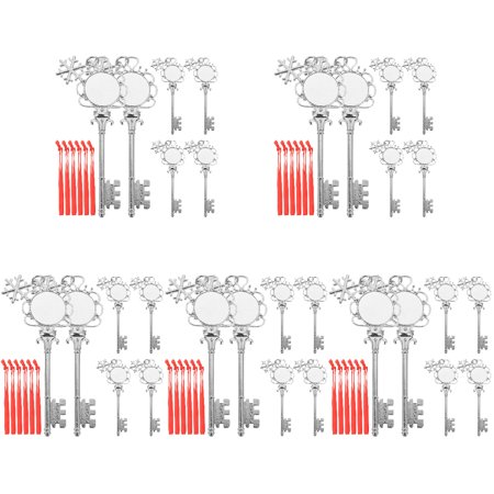 

NUOLUX 30 pcs Christmas Tree Pendants Blank Heat Transfer Snowflake Key Shape Pendant Diy Pendants