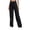 Black, variant on Women's Plus Size High Waist Wide Leg Jeans, Stretch Denim Straight Leg Pants with Side Pockets, Loose Fit Vintage Washed Mom Jeans for Casual and Daily Wear Black L