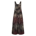 thumbnail image 4 of Pntutb Plus Size Clearance!Fashion Womens Pockets Printing Cold Shoulder Suspender Cami Pants Button Jumpsuit, 4 of 5