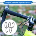 thumbnail image 2 of Bicycle Headset Spacers 1mm Bike Handlebar Stem Spacers 28.6mm 1-1/8" Carbon Fiber Matte Black Carbon Fiber 5 Pcs, 2 of 6