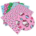 thumbnail image 2 of Feliz Navidad Sanrio Hello Kitty patrón de cuero cruzado Artificial para joyería DIY pendiente Croc artesanía hacer 22*30cm, 2 of 4