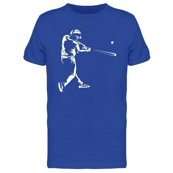 Baseball Hitter Swinging T-Shirt Men -Image by Shutterstock, Male XX-Large