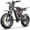 Black, variant on R700 Peak 3000W 20"x4.0 Fat Tire Electric Bike, 52V 25Ah Battery, Off-road E-Bike,E-Mountain bike,for Adults,UL2849