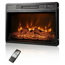 Electric Fireplace Insert 23 Inch, Recessed Fireplace Heater w/ 3 LED Flame Effects, Control & 6H Timer, Indoor Fireplace Insert for TV Stand, 1400W, Black (23 INCHES)