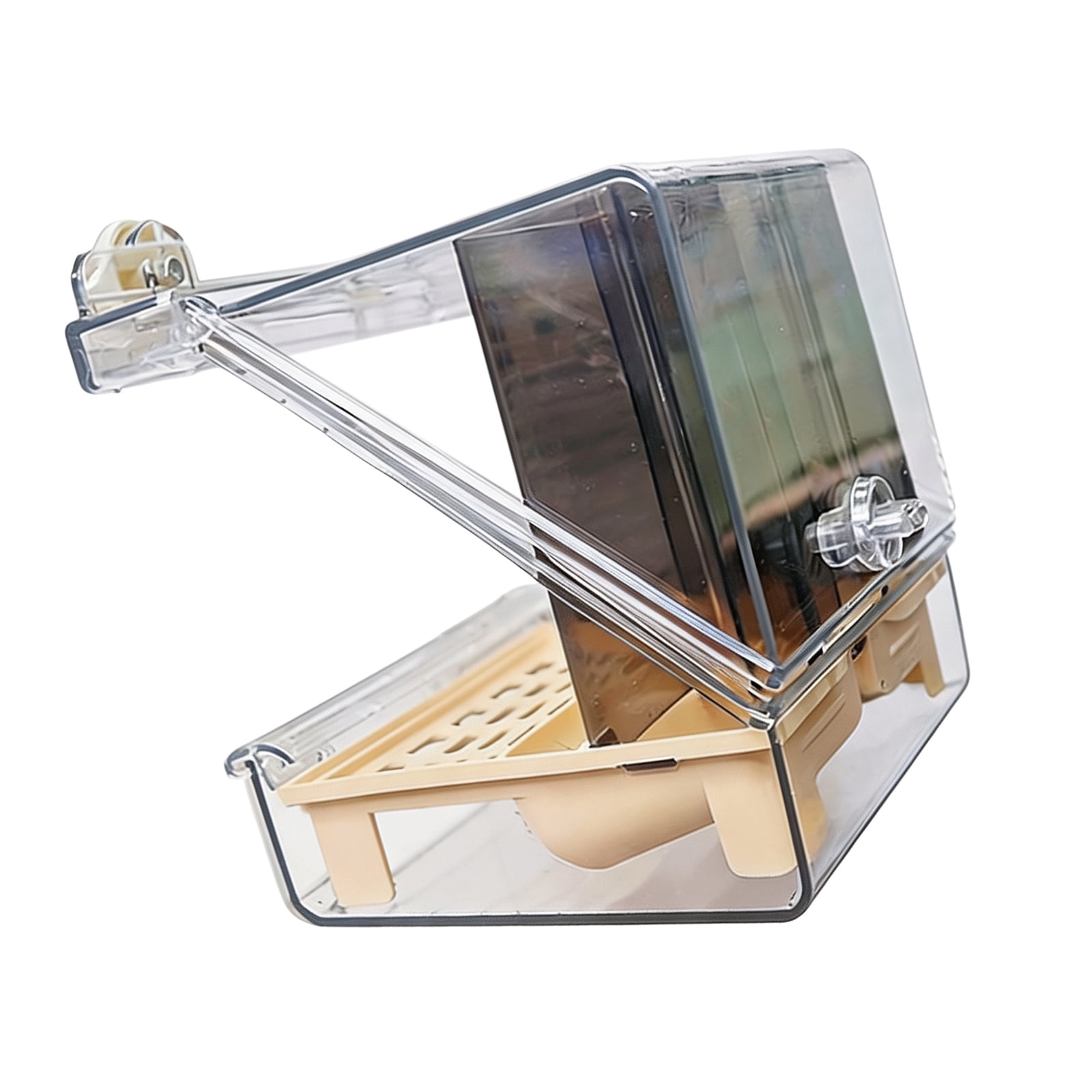 Clear Molded Bird Bath Feeder Hook On Cage Routine Station Pet Aviary Combo Box Removable Tray Home Setup Guide