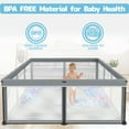 thumbnail image 3 of G TALECO GEAR Large Baby Playpen with Mat, Foldable Playpen for Babies and Toddlers, Portable Travel Play Yard, 50"x71", Gray, 3 of 8