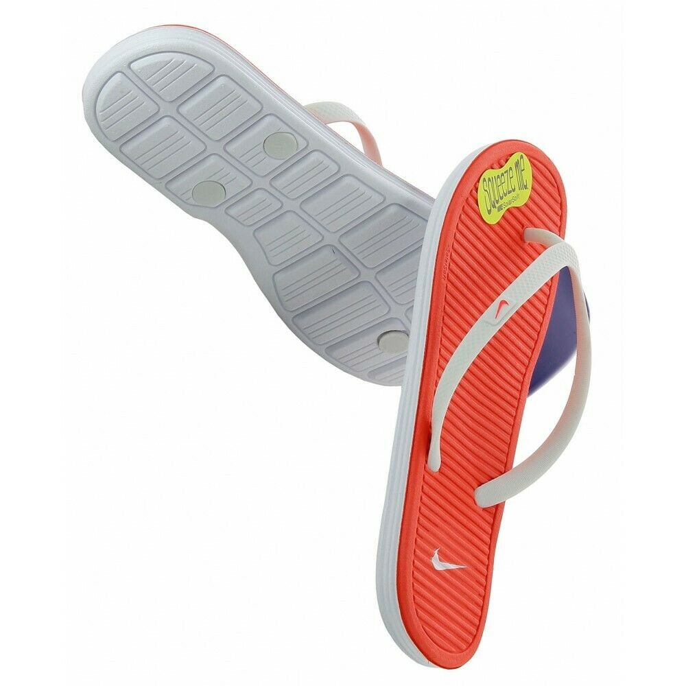 Nike Womens Solarsoft Thong II White/White/Bright Crimson 10 (9 US) - Walmart.com