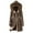 ZQ-53-Coffee, variant on Wyzesi Black Trench Coat Women Costume Leather Women's Long Cotton Coat with Collar Thickened and Loose Fit for Winter Plus Size Fashionable Black Trench Coat Leather