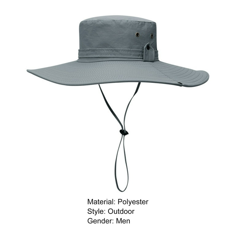 D-GROEE Sun Hats for Men Wide Brim Hat Beach Fishing Outdoor Summer Safari  Boonie Hat Sun Protection