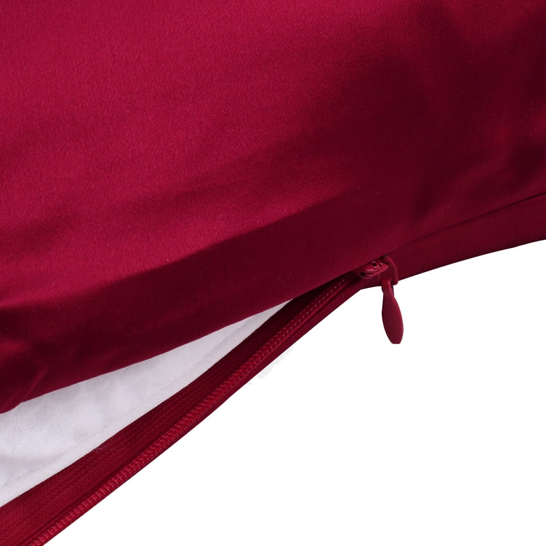3 Pack 19 Momme Smooth Mulberry Silk Pillow Case Cover, Travel, Burgundy
