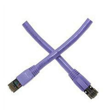 Cat8 Purple S/FTP Ethernet Patch Cable, Molded Boot, 40Gbps - 2000MHz, 4-Pair 24AWG Stranded Pure Copper, RJ45 Male, 2 foot