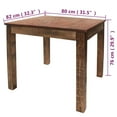 thumbnail image 4 of vidaXL Dining Table Solid Reclaimed Wood 82x80x76 cm, 4 of 5
