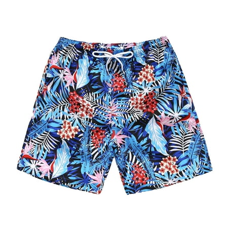 

BueatyH Beach Shorts Printing Quick Dry Swimsuit Boys Bathing Suit Beach Shorts for Beach