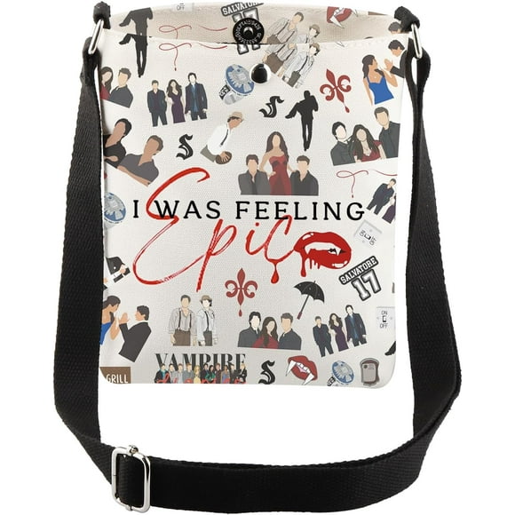 CMNIM Cadeau de Vampire Sac Fourre-Tout Personnage TVD Je Me Sentais Épique Vampire Marchandise de la Série Télévisée Cadeau Mystique pour Frère Fan DS