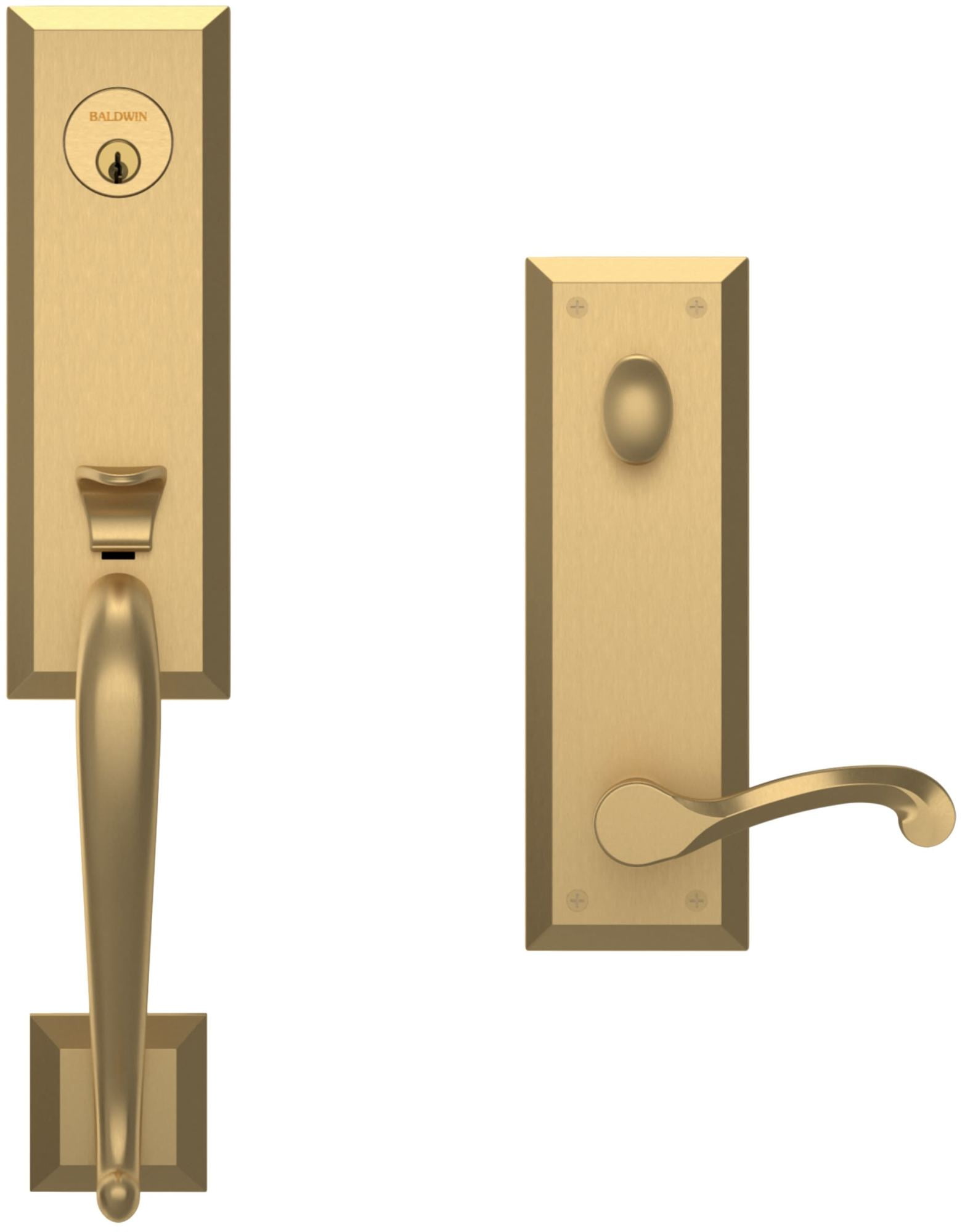 Baldwin 85355。Rent Right Handed Stonegate Single円柱Handleset