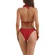 thumbnail image 3 of Conjuntos de bikini de triángulo para mujer, 2 piezas, con lazo en la espalda, parte inferior de triángulo, trajes de baño, color rojo pequeño, 3 of 5