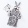 thumbnail image 2 of TOWED22 Boys Girls Robe Fleece Hooded Soft Toddler Bathrobe Cute Boys Bathrobe Fuzzy Plush Robes for Kids, 2 of 5
