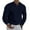 Blue, variant on Men Spring Spring &Winter Casual V Neck Solid Long Sleeve Tee Shirt Top Blouse