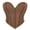 A1_Coffee, variant on VISALY Women Strapless Sweetheart Overbust Corset Boned Lace Up Waist Shaper Palin Vintage Slim Fit Crop Bustier Shapewear Going Out Bustier Cute Corset Tops for Party Halloween Cosplay Black L