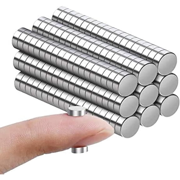 WarmHaven 45 pcs Small Magnets，Mini Round Magnets Multi-Use for Miniatures, DIY, Office, Hobbies, Crafts and Science, Tiny Size：8mm x 3mm(DxH)