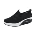 thumbnail image 2 of YOUYEDIAN Orthopedic Shoes for Women Arch Support Sneakers Lightweight Non Slip Slip on Walking Shoes Mesh Stretch Comfort 2026 New Foam Shoes (Black), 2 of 7