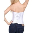 thumbnail image 5 of Women's Bustier Corset Top Plus Size Satin Waist Trainer Cincher Overbust Corsets Tummy Slimmer Girdle Body Shaper Size S-6XL, 5 of 7