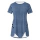 thumbnail image 5 of Fiudx Ofertas Del Día Blusa Casual de Manga Corta con Estampado de Botones para Mujer, Blusa/Camisa de Cuello Redondo de Manga Corta, 5 of 5