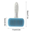 thumbnail image 3 of Automatic Pet Hair Removal Comb for Dogs - Stainless Steel Deshedding Tool, 7.09x4.33x2.36 inch, Reduces Wool Balls and Allergies, Ideal for Long Hair Animal Grooming(Blue), 3 of 3