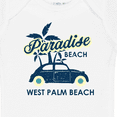 thumbnail image 4 of Inktastic Paradise Beach in West Palm Beach with Palm Trees and Car Boys or Girls Baby Bodysuit, 4 of 5