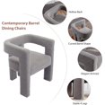 thumbnail image 2 of Tabaray Modern Boucle Dining Chair Set of 4, Sherpa Barrel Accent Chairs Upholstered Armchair Comfy Side Chair for Kitchen Living Room Reception (Grey, Set of 4), 2 of 7