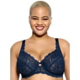 thumbnail image 4 of Paramour by Felina | Peridot Unlined Lace Bra (Wild Indigo, 32C), 4 of 5
