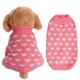 thumbnail image 1 of Suéter de punto para perro, suéter con corazón para perro, suéter para cachorro, ropa cálida y suave para mascotas, ropa de vacaciones para gatos y perros medianos (rosa, M), 1 of 5