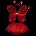 thumbnail image 1 of 4 Uds. Conjuntos de disfraces de princesa de hadas para niños y niñas, ropa colorida para escenario, alas de mariposa, varita, diadema, faldas tutú Fairylove 748478895, 1 of 4