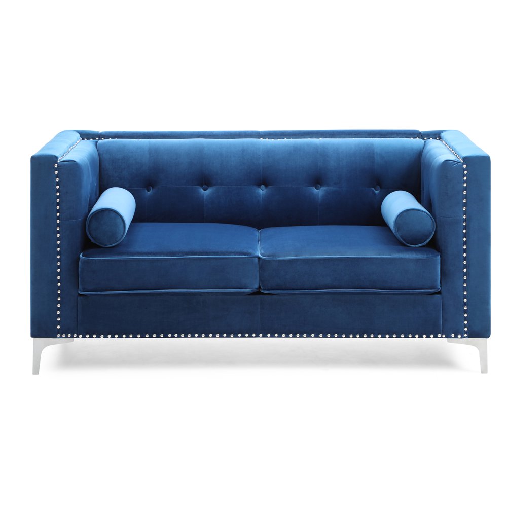 LYKE Home Loveseat , Navy Blue