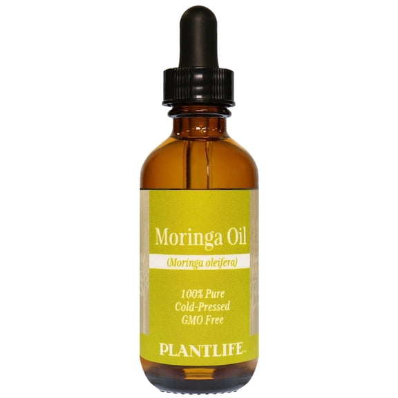 Plantlife Moringa Carrier Oil - Cold Pressed, Non-GMO, and Gluten Free Carrier Oils - For Skin, Hair, and Personal Care - 2 oz