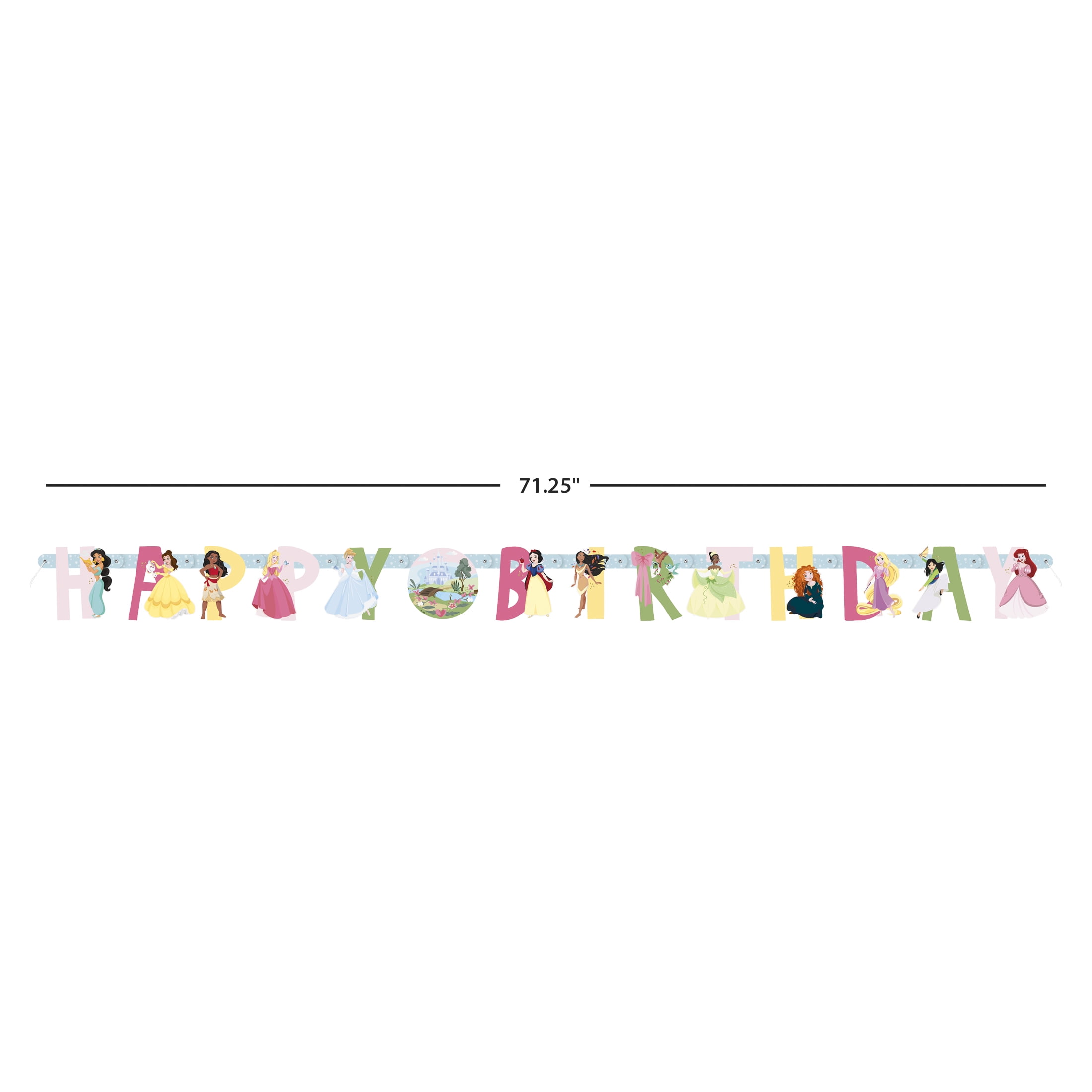 Disney Princess “Happy Birthday” Jointed Banner
