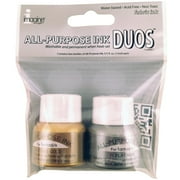 Tsukineko All Purpose Ink Duos-Vegas Gold/Platinum