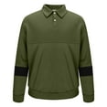 thumbnail image 4 of Xzbqbs Long Sleeve Shirts for Men Casual Loose Fit Polo Shirts Button Fashion Color Block Lightweight Collared Work Pullover Shirts, 4 of 8