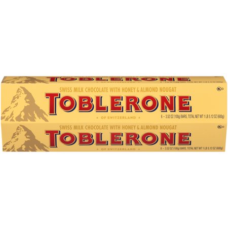 Toblerone  Swiss Milk Chocolate Bars  3.52 Oz  (Pack of 6)