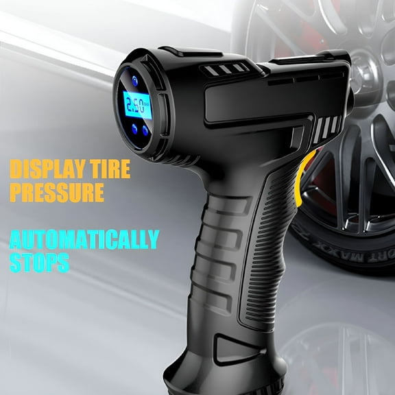 ZEPARO Car Air Compressor 120W Rechargeable Wireless Inflatable Pump Portable Air Pump Car Tire Inflator Digital for Car Bicycle Balls