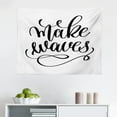 thumbnail image 1 of Make Waves Tapestry, Summer Marine Themed Be Mermaid Words with Starfish and Fish Tail, Fabric Wall Hanging Decor for Bedroom Living Room Dorm, 2 Sizes, Charcoal Grey White, by Ambesonne, 1 of 1