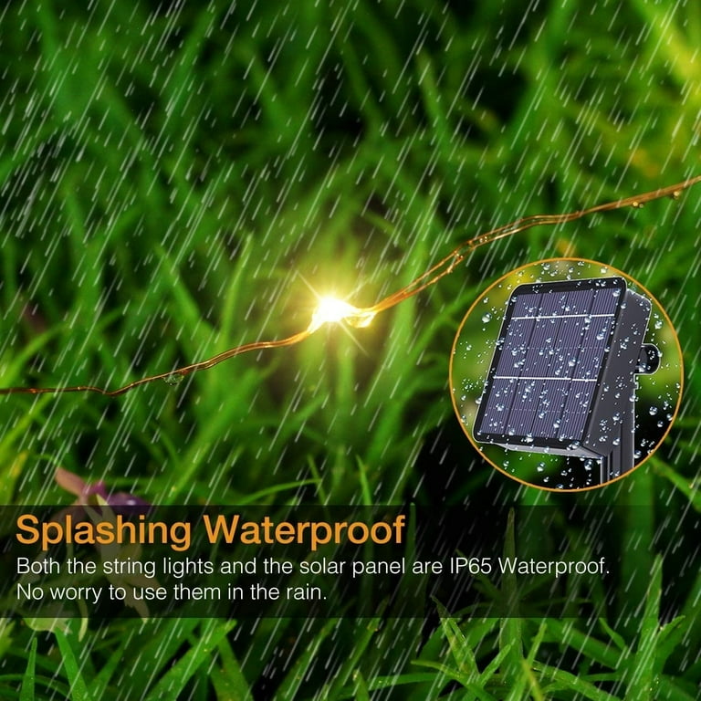 Solar String Lights 100 LED Solar Powered Fairy Lights Waterproof Outdoor Indoor Starbright Solar Lights for Patio Wedding Yard Party Garden Warm