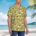 thumbnail image 3 of Fotbe Running Beagle Camisa Hawaiana para Hombre Unisex – Camisa Casual de Verano con Botones de Manga Corta de Algodón y Lino,Small, 3 of 7