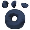 thumbnail image 6 of TISHITA Ear Piercing Pillow 30cm Comfortable Breathable Neck Support Removable Ergonomic Invisible Zipper O Shaped Side Sleepers Pillow navy blue, 6 of 8