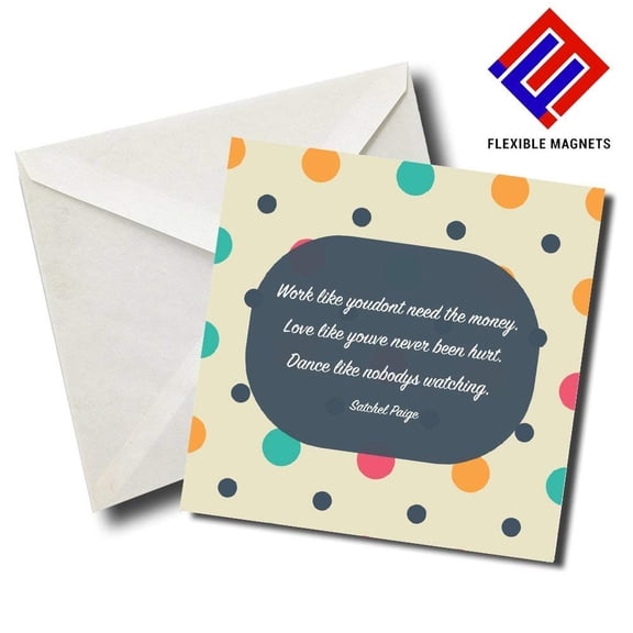 Satchel Paige Inspirational Quote Magnet for refrigerator. Great Gift! By Flexible Magnets