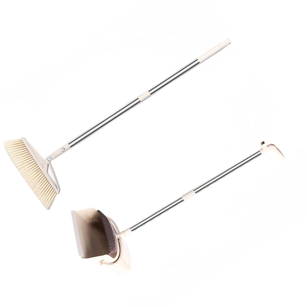 Hi,Fancy Broom and Dustpan Foldable Set Long Handle Dust Pan Water Wiper Rotating Scoop with Comb Garbage Cleaning Tool